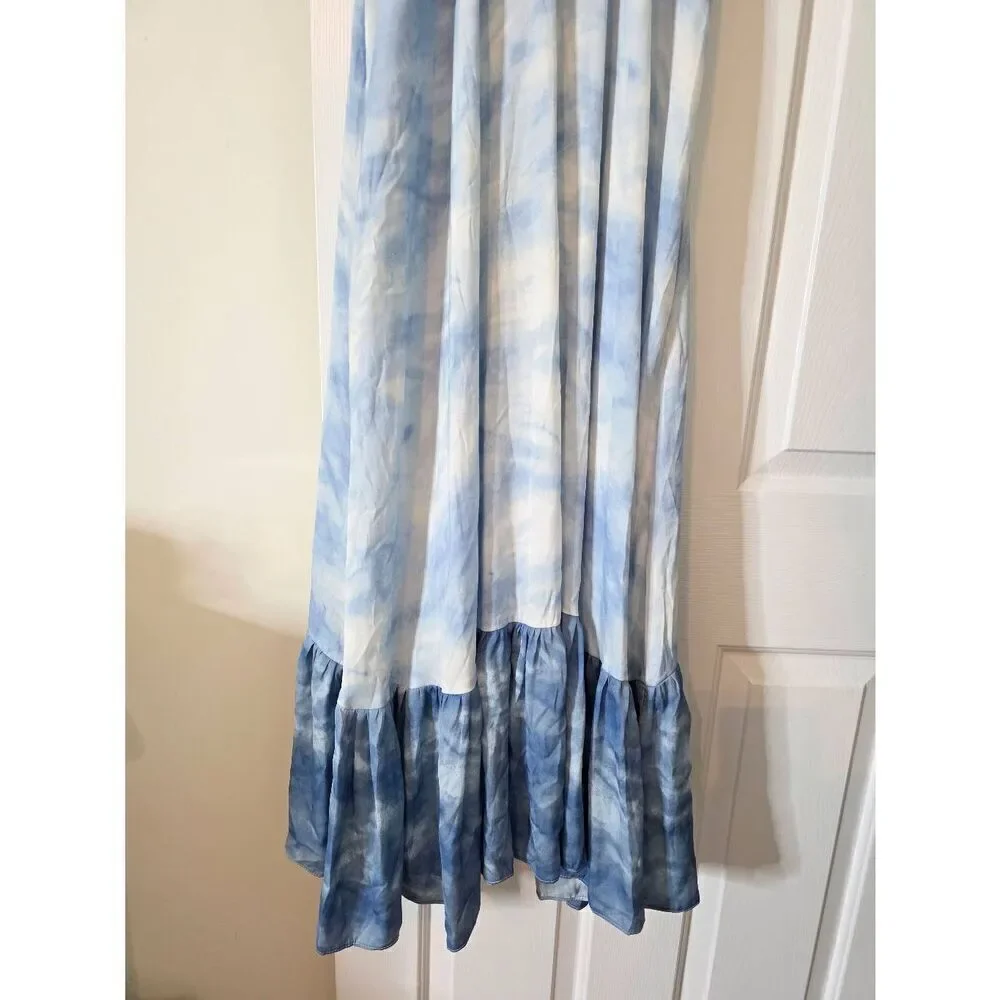 Free People full on maxi slip cami dress with peplum hem in tie dye XS - Picture 5 of 10